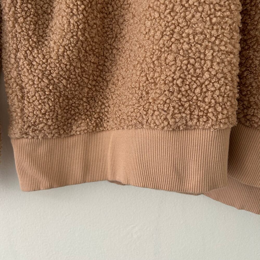 Donni Women's Mini Sherpa Henley Camel Tan Long Sleeve Shirt S Small - Picture 4 of 8
